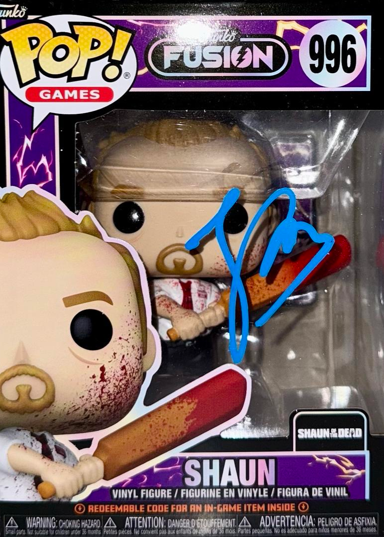 Simon Pegg Signed Funko Pop #996 "Shaun" (Shaun Of The Dead) - Beckett COA #01